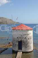 Windmühle auf der Insel Leros, Griechenland
