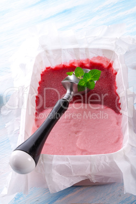 homemade Strawberry ice