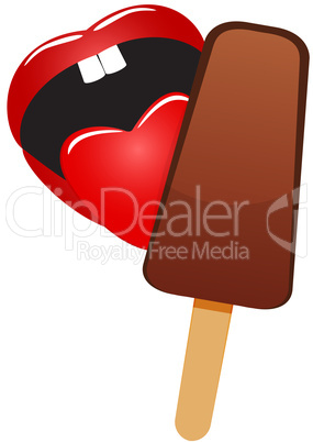 Mouth and ice cream