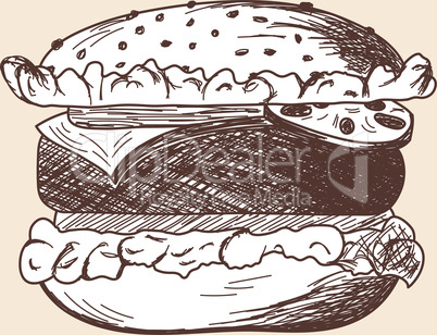 Hamburger sketch