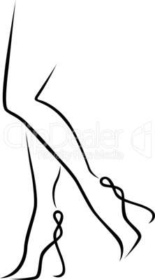 Abstract graceful women legs