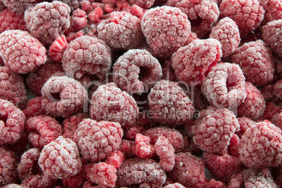 Gefrorene Himbeeren