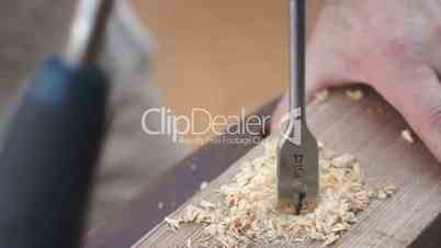 Industrial Wood Drill Spade Bit Close Up