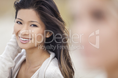 Chinese Asian Woman Girl at Beach