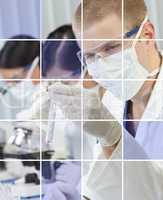 Male & Female Scientific Researchers in Laboratory