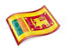Sri Lanka Flag Icon.