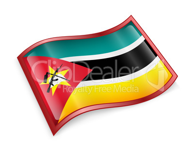 Mozambique Flag Icon.