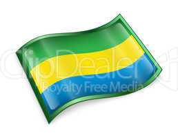 Gabon Flag icon.