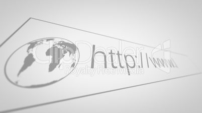Computer Screen With Address Bar of Web Browser