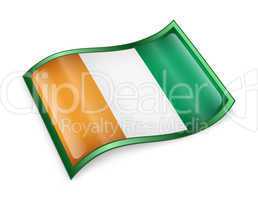 Ivory Coast flag icon.
