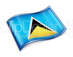 Saint Lucia flag icon.