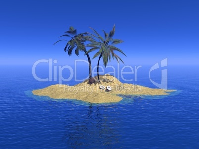 Island - 3D render