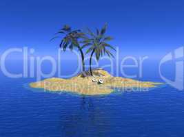 Island - 3D render