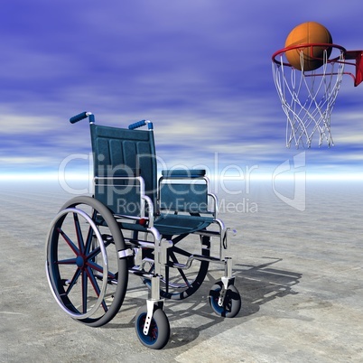 Basketball for handicapped - 3D render