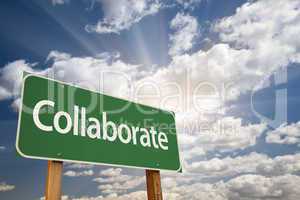 Collaborate Green Road Sign