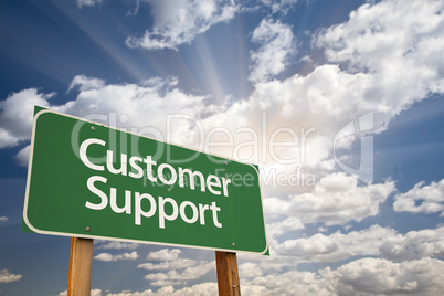 Customer Support Green Road Sign