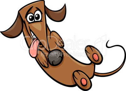 cute happy dog cartoon illustration