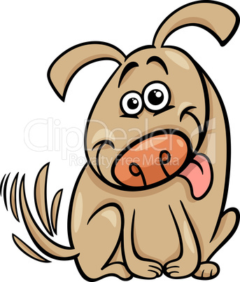 funny dog cartoon illustration