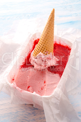 homemade Strawberry ice