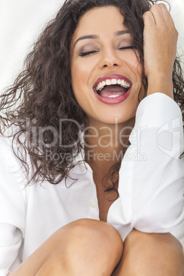 Sexy Sensual Laughing Happy Woman in Ecstacy