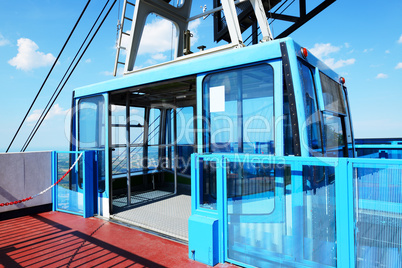 The cable car on Titano mountain, San Marino