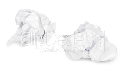 crumpled paper on white