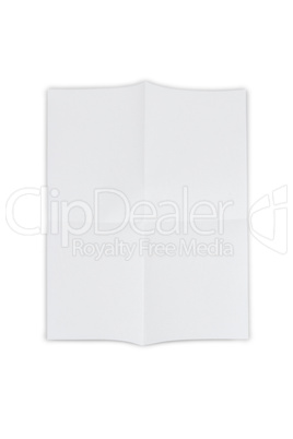 folded sheet on white