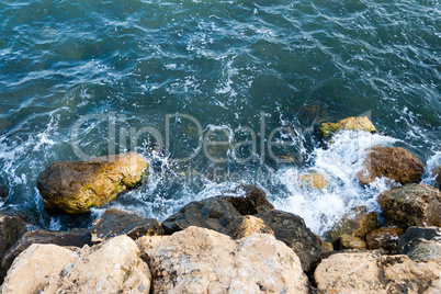 sea coast with rocks