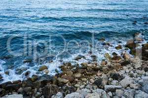 sea coast with rocks
