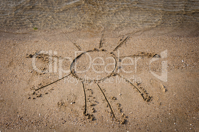 sun on sand beach