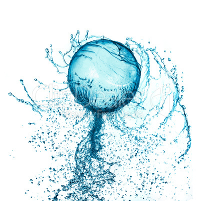 Splash water ball isolated