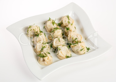 Dumplings Russian pelmeni - Italian ravioli