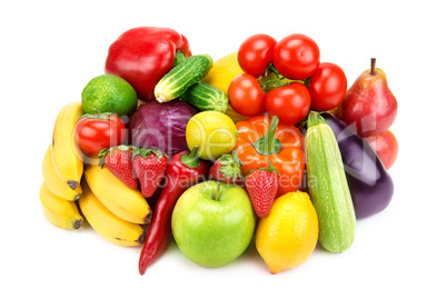 set of fruits and vegetables