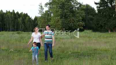 Happy family spending time together outdoor