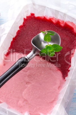 homemade Strawberry ice