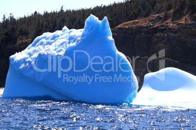 Remaining of big Icebergs reached the shore of Newfoundland