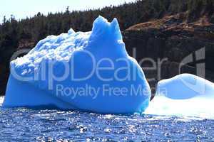 Remaining of big Icebergs reached the shore of Newfoundland