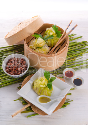 cabbage with rice bags