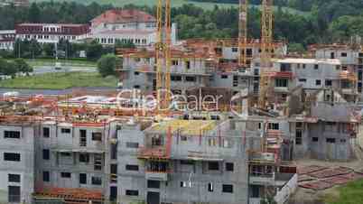 housebuilding construction med pan time lapse 11377