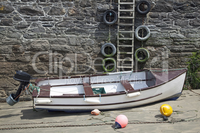 Fischerboote im Hafen von Gorran Haven, Cornwall, Großbritannie