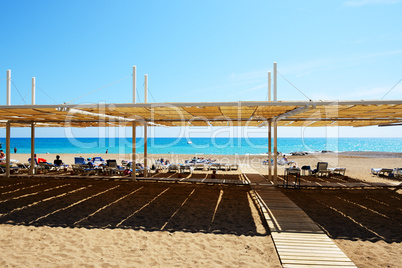 The beach at luxury hotel, Antalya, Turkey