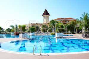 Swimming pool at luxury hotel, Antalya, Turkey