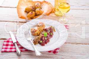 roasted liver with bake potato