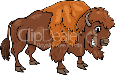 bison american buffalo cartoon illustration