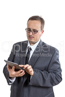 Business man with tablet computer