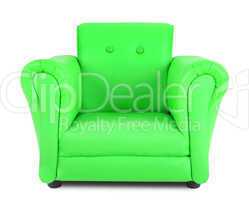 Classic Green leather armchair