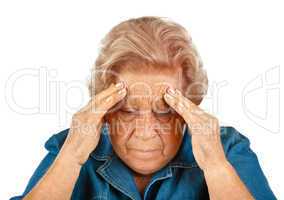 Elderly woman with headaches