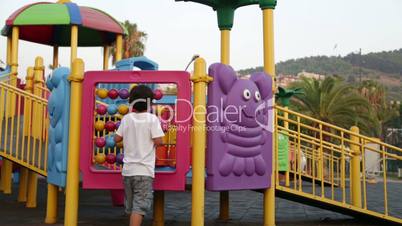 Child playing in play ground