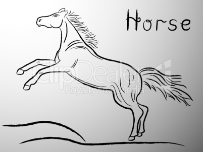 Graceful Horse contour