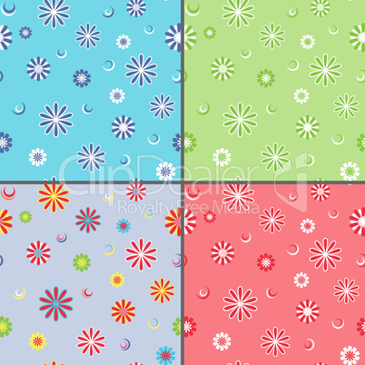 Four seamless vector patterns